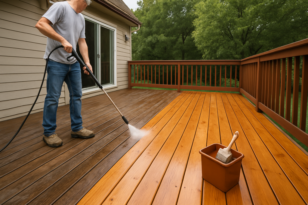 Deck Cleaning and Staining: Restore Your Deck in One Weekend